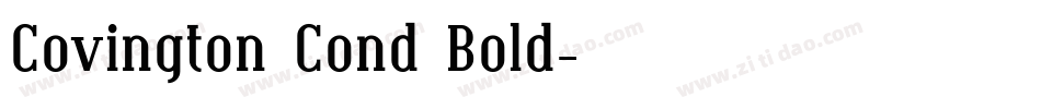 Covington Cond Bold字体转换